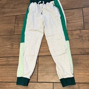 Hanna Andersson Gray and Green Kids Joggers
